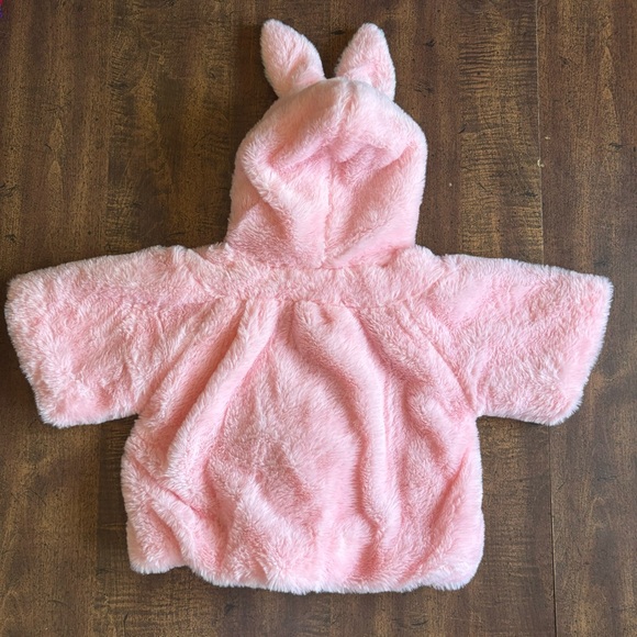 NWT PatPat 12-18 months Pink & White Bunny rabbit Coat Jacket - Picture 4 of 6